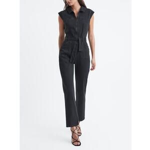 Paige Women's Black Dove Belted Jumpsuit Size 8